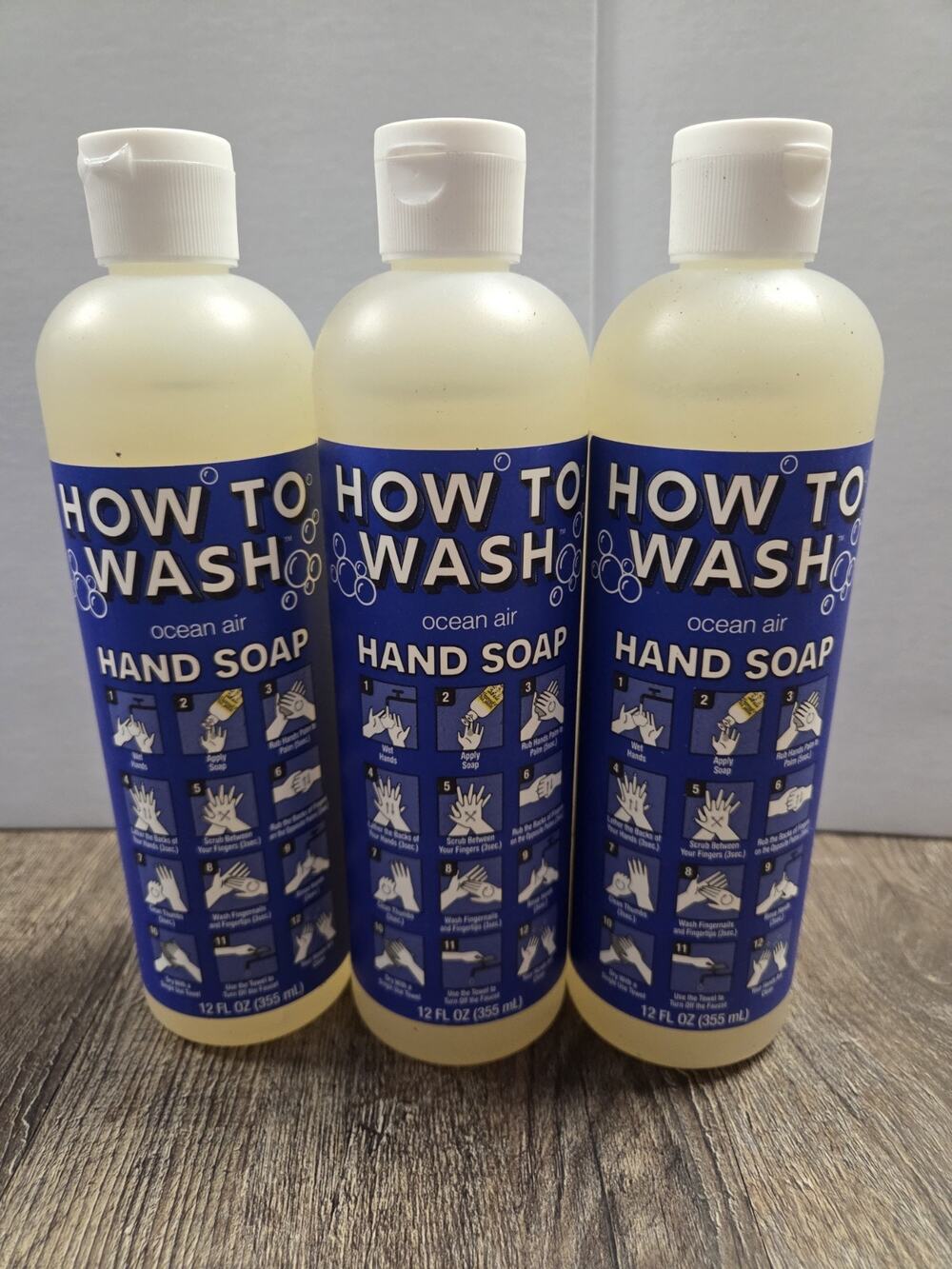 How To Wash Ocean Air Hand Soap Naturally Derived 12oz Bottles Lot Of 3